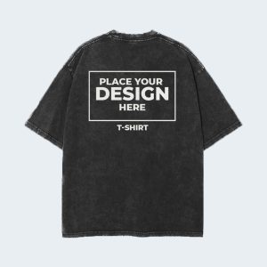 T-Shirt Oversize Black Mock Up