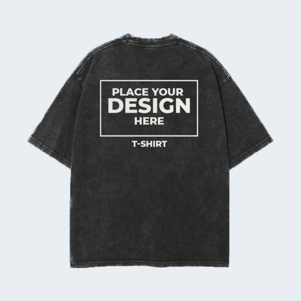 T-Shirt Oversize Black Mock Up